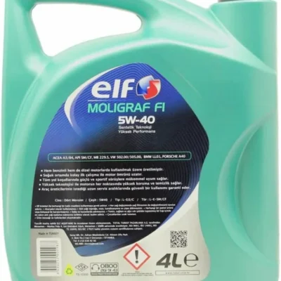 Elf Moligraf F1 5W-40 4 Litre Motor Yağı